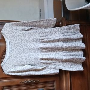 2 for $8 Girl's dress, grey leopard print by Old Navy, size L(10-12).